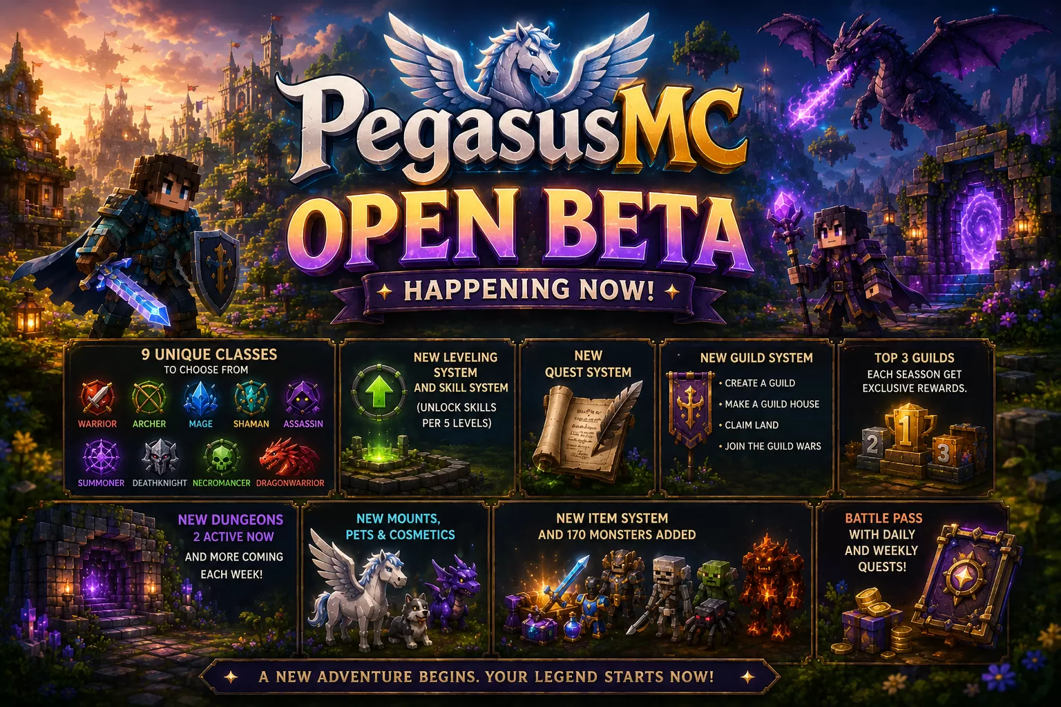 🚀 PEGASUSMC OPEN BETA IS NOW LIVE! 🚀
